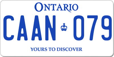 ON license plate CAAN079