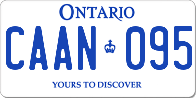 ON license plate CAAN095