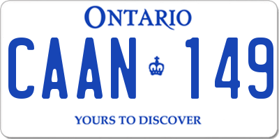 ON license plate CAAN149