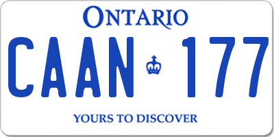 ON license plate CAAN177