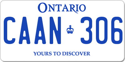 ON license plate CAAN306