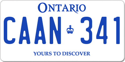 ON license plate CAAN341