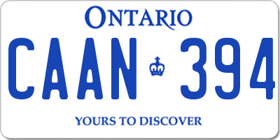 ON license plate CAAN394