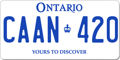 ON license plate CAAN420