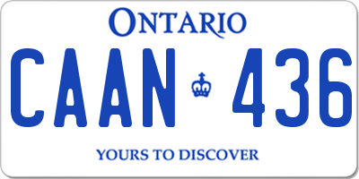 ON license plate CAAN436