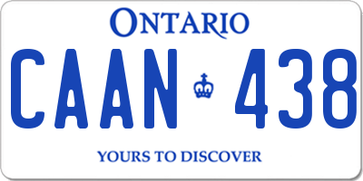 ON license plate CAAN438