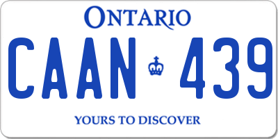 ON license plate CAAN439