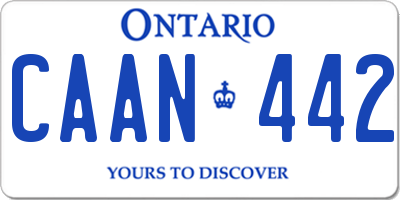 ON license plate CAAN442