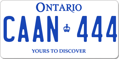 ON license plate CAAN444