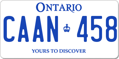 ON license plate CAAN458