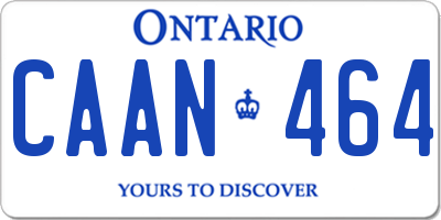 ON license plate CAAN464