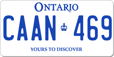 ON license plate CAAN469