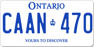 ON license plate CAAN470