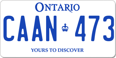 ON license plate CAAN473