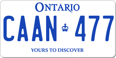 ON license plate CAAN477