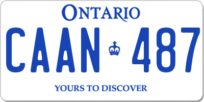 ON license plate CAAN487