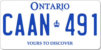 ON license plate CAAN491