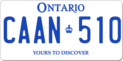 ON license plate CAAN510