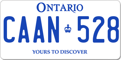 ON license plate CAAN528