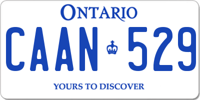 ON license plate CAAN529