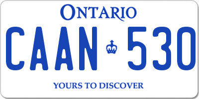 ON license plate CAAN530