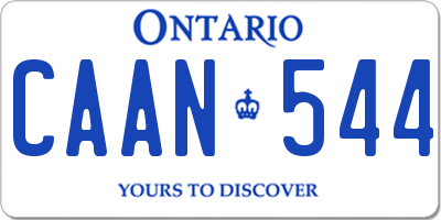 ON license plate CAAN544