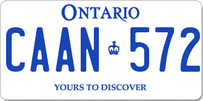 ON license plate CAAN572