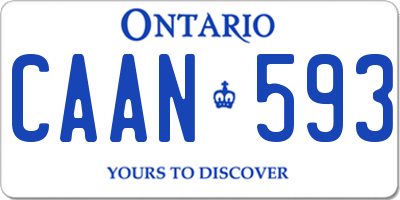 ON license plate CAAN593