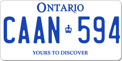 ON license plate CAAN594