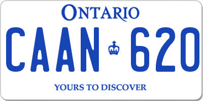 ON license plate CAAN620