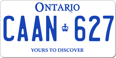 ON license plate CAAN627