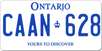 ON license plate CAAN628