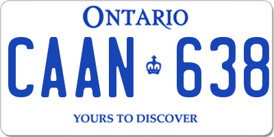 ON license plate CAAN638