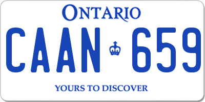 ON license plate CAAN659