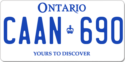 ON license plate CAAN690