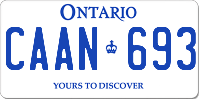 ON license plate CAAN693