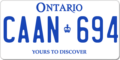 ON license plate CAAN694