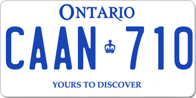 ON license plate CAAN710