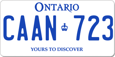 ON license plate CAAN723