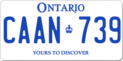 ON license plate CAAN739