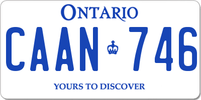 ON license plate CAAN746