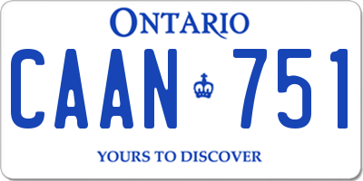 ON license plate CAAN751