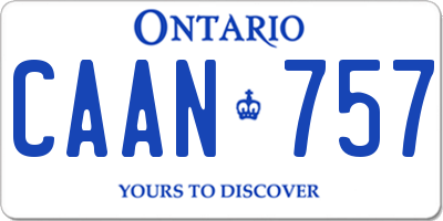 ON license plate CAAN757