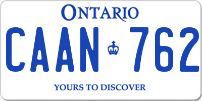 ON license plate CAAN762