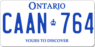 ON license plate CAAN764