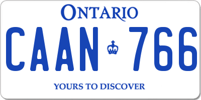 ON license plate CAAN766