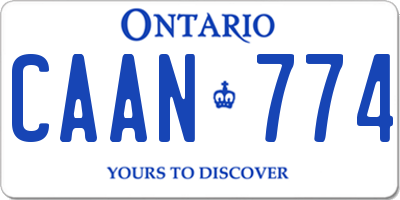 ON license plate CAAN774