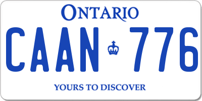 ON license plate CAAN776