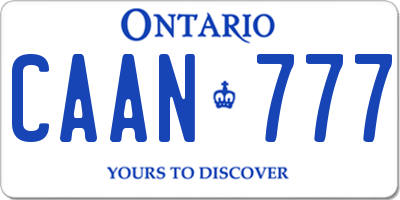 ON license plate CAAN777