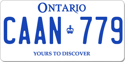 ON license plate CAAN779